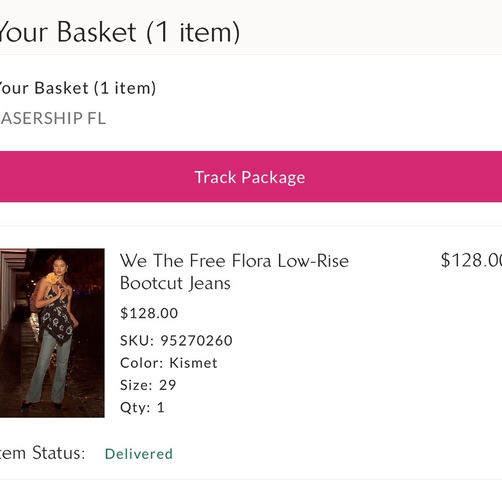 Free People Flora Low Rise Bootcut size 29…New without tags!